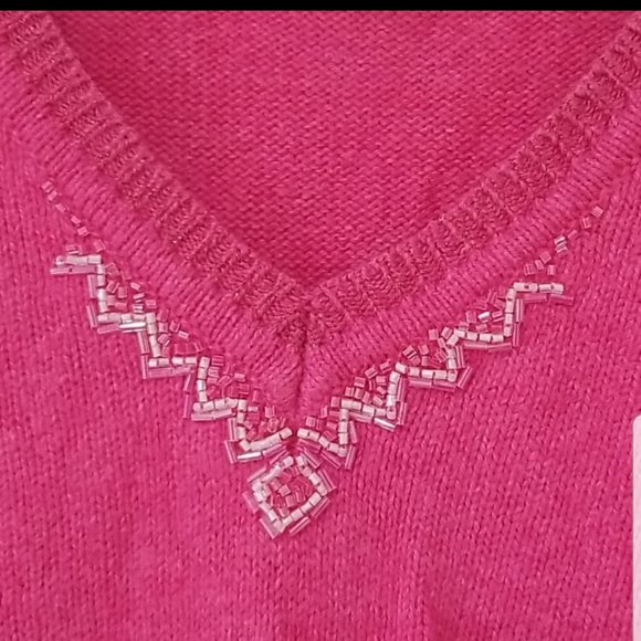 American Eagle Pink Bedazzled Sweater - Picture 2 of 4